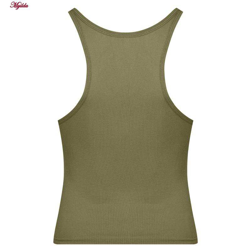 کراپ تاپ زنانه مدل بند سیلیکونی پددار سبز روشن کد 4980 ماییلدا