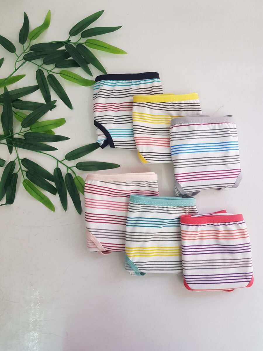 شورت زنانه راه راه کش رنگی کد n-1358 ماییلدا