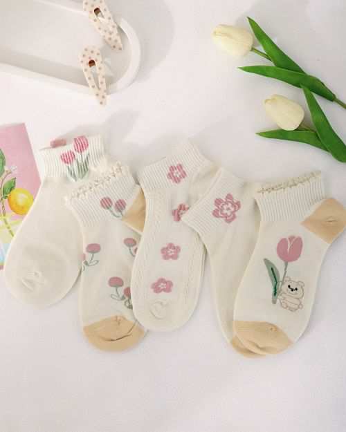 جوراب گل و خرس مهربون کد n-1040 ماییلدا