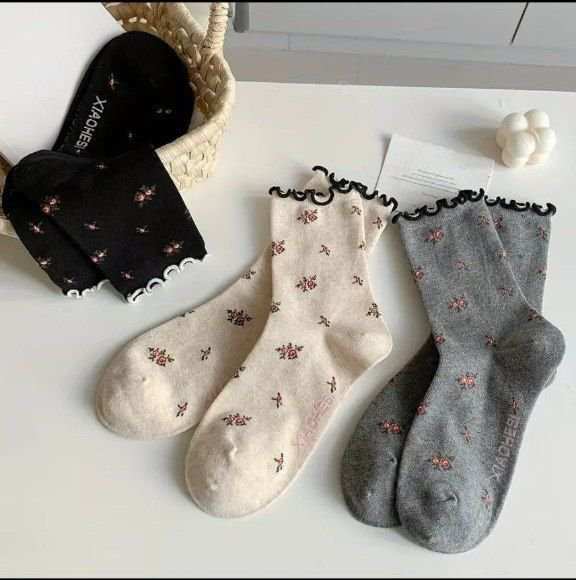 جوراب ساقدار گل گلی کد n-1425 ماییلدا