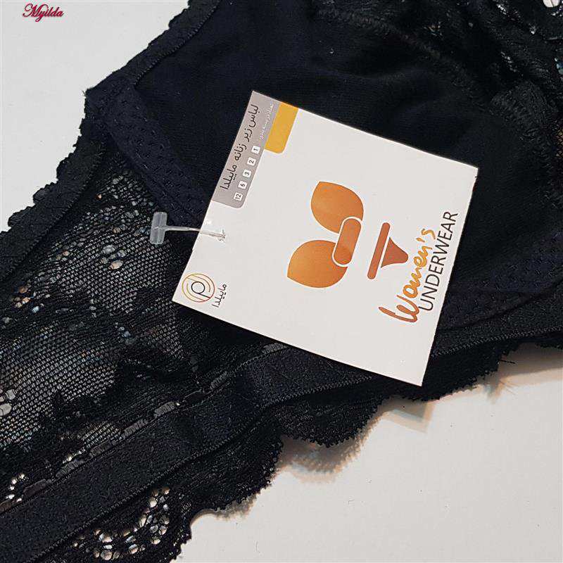سوتین زنانه مدل گوشواره ای فنردار مشکی کد 5076 ماییلدا