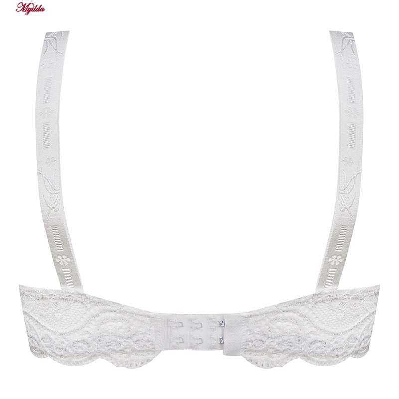 سوتین زنانه مدل گوشواره ای فنردار سفید کد 5076 ماییلدا