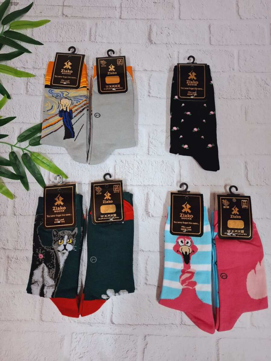 جوراب ساقدار طرح دار کد n-1495 ماییلدا