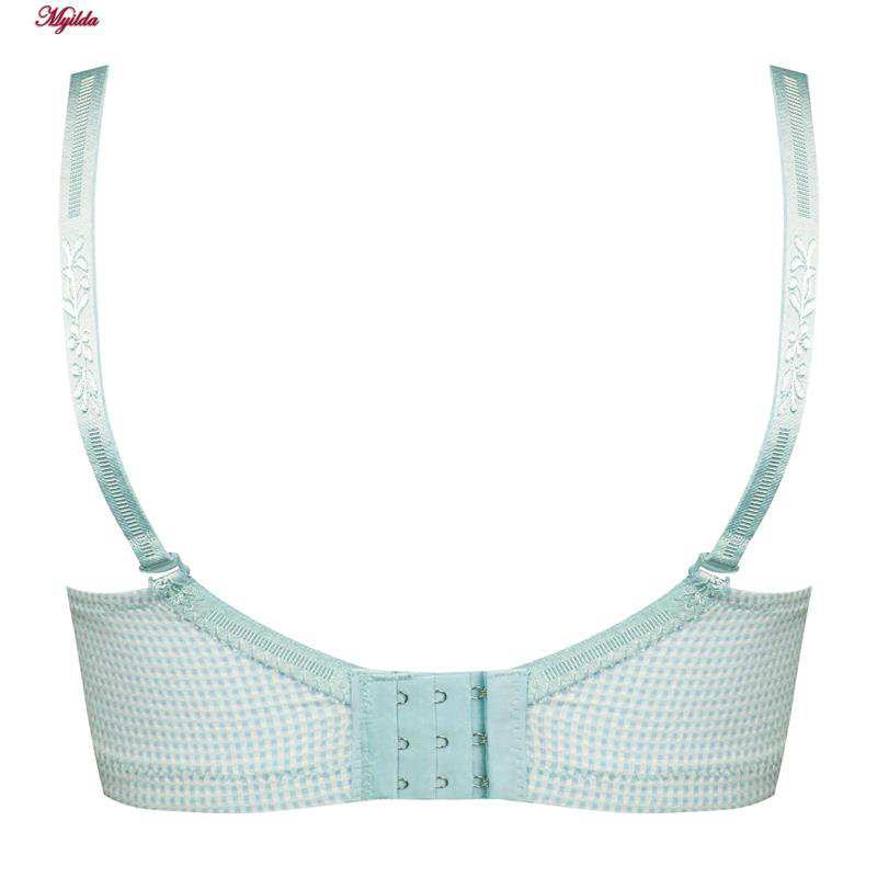 ست شورت و سوتین زنانه پدلی مدل بند متحرک فنردار چهارخانه کد 5125-P131 ماییلدا