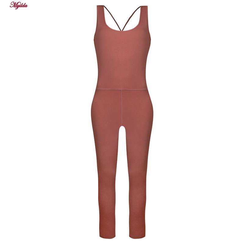 سرهمی ورزشی زنانه ماییلدا مدل بند ضربدری کد 5173 رنگ نارنجی