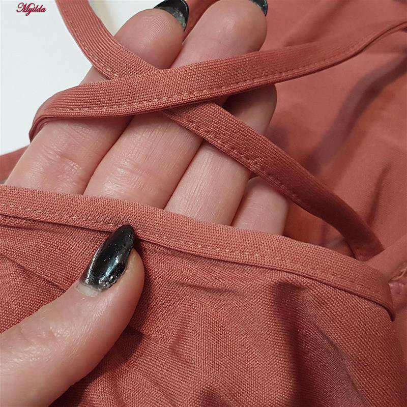 سرهمی ورزشی زنانه ماییلدا مدل بند ضربدری کد 5173 رنگ نارنجی