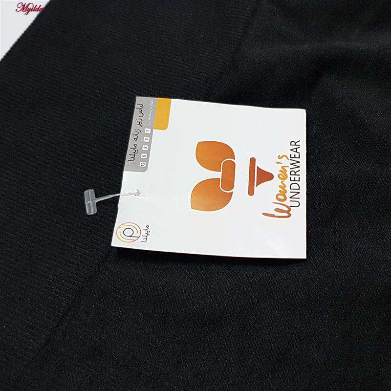 ست نیم تنه و شلوارک ورزشی زنانه ماییلدا مدل سیملس پشت چین دار پددار کد 5172 رنگ مشکی