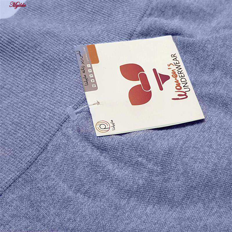 ست نیم تنه و شلوارک ورزشی زنانه ماییلدا مدل سیملس پشت چین دار پددار کد 5172 رنگ آبی