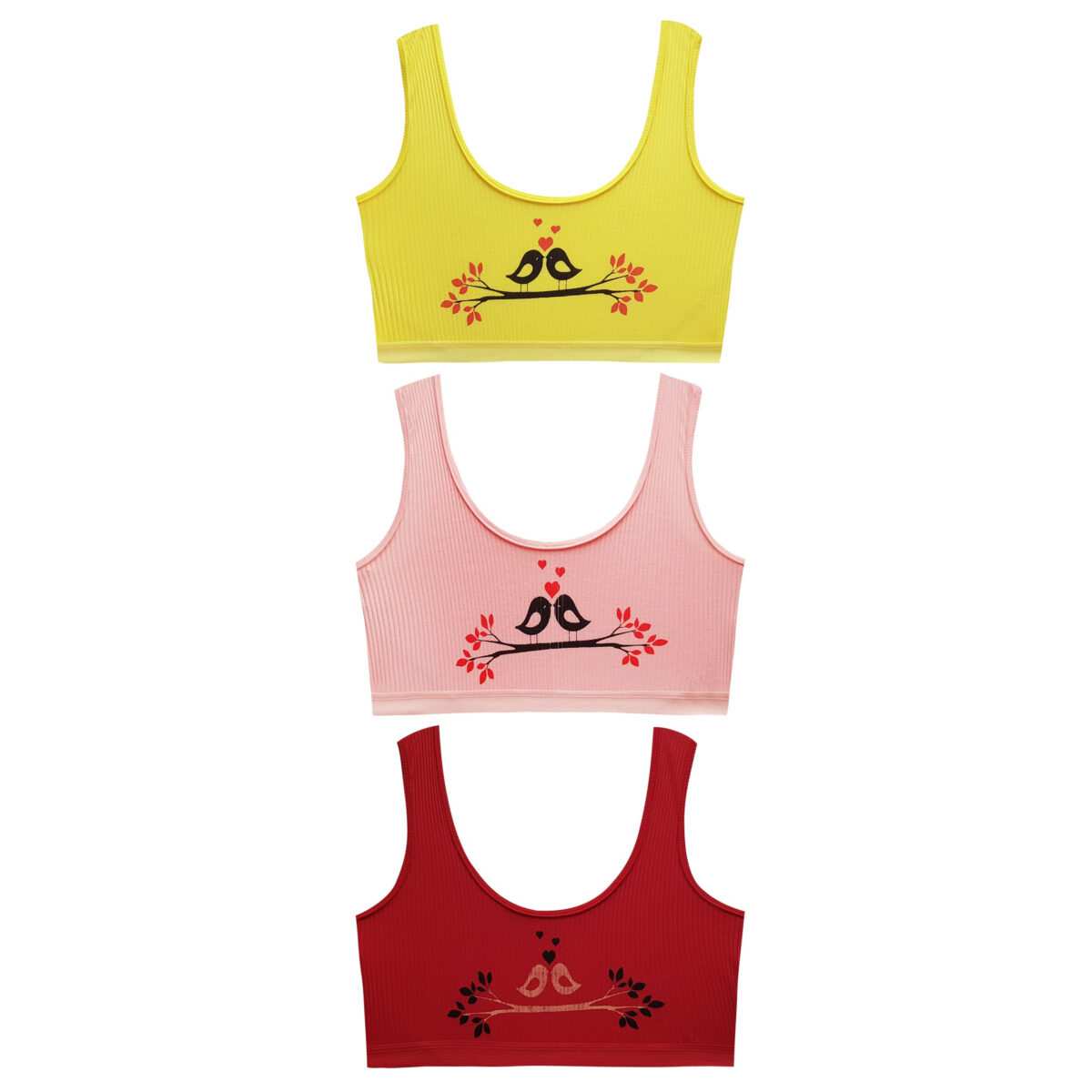 نیم تنه زنانه ماییلدا مدل کبریتی بدون فنر کد 5161-2 بسته 3 عددی