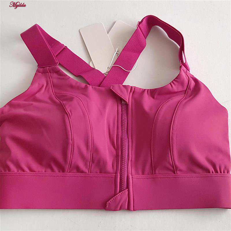 نیم تنه ورزشی زنانه ماییلدا مدل جلو زیپدار پد ثابت کد 5018 رنگ سرخابی