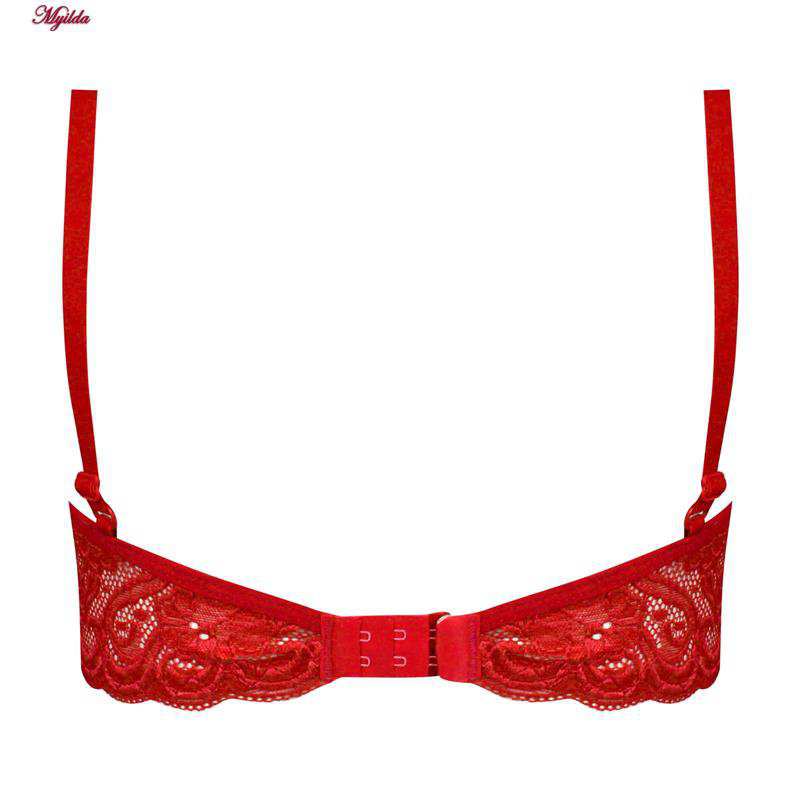 ست شورت و سوتین زنانه ماییلدا مدل فنردار هارنس کد 5165 رنگ قرمز