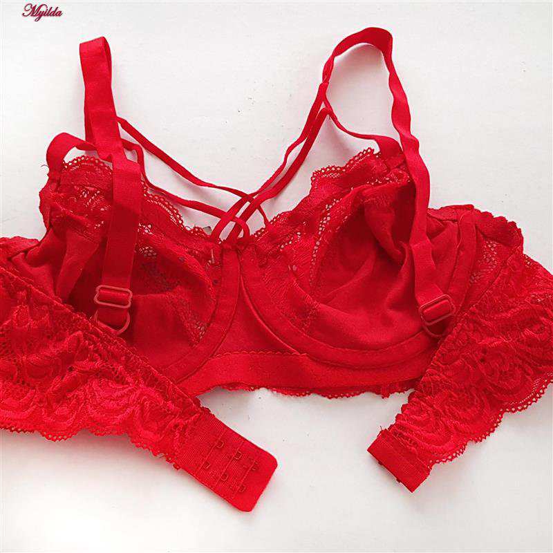 ست شورت و سوتین زنانه ماییلدا مدل فنردار هارنس کد 5165 رنگ قرمز