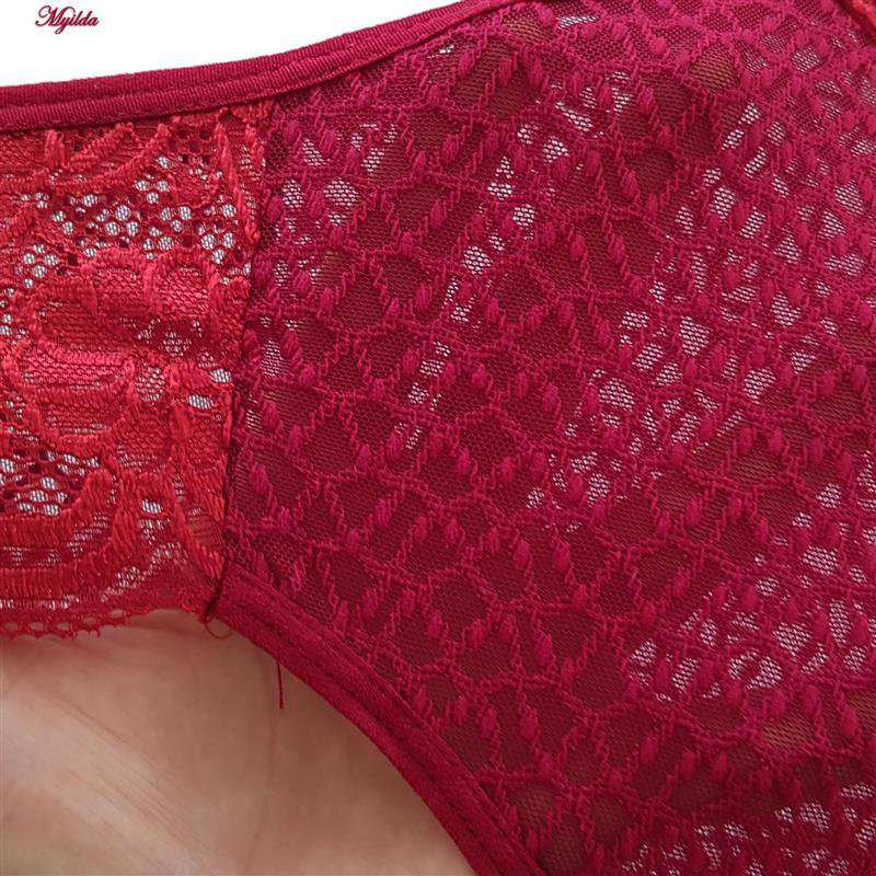 ست شورت و سوتین زنانه ماییلدا مدل فنردار هارنس کد 5165 رنگ زرشکی