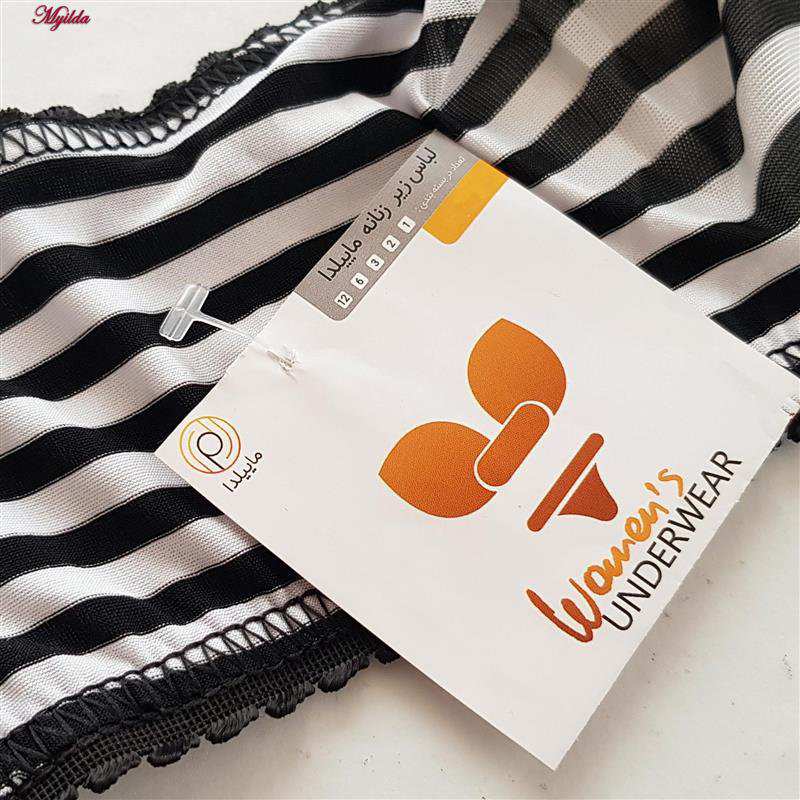 سوتین زنانه ماییلدا مدل پرسی راه راه بدون فنر کد 5046