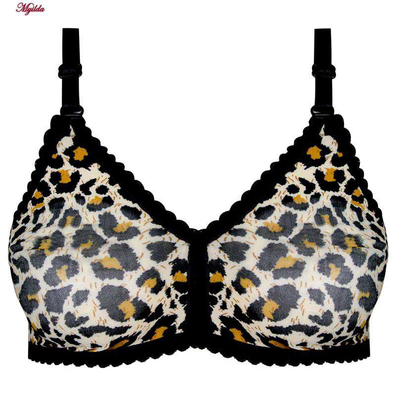 سوتین زنانه ماییلدا مدل پرسی پلنگی بدون فنر کد 5046