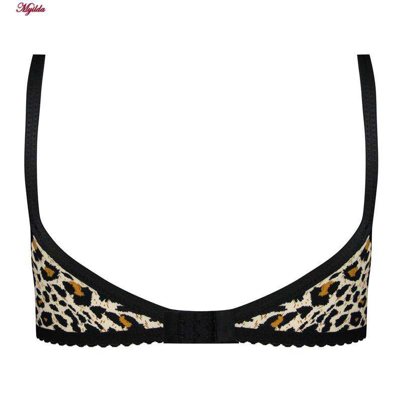 سوتین زنانه ماییلدا مدل پرسی پلنگی بدون فنر کد 5046