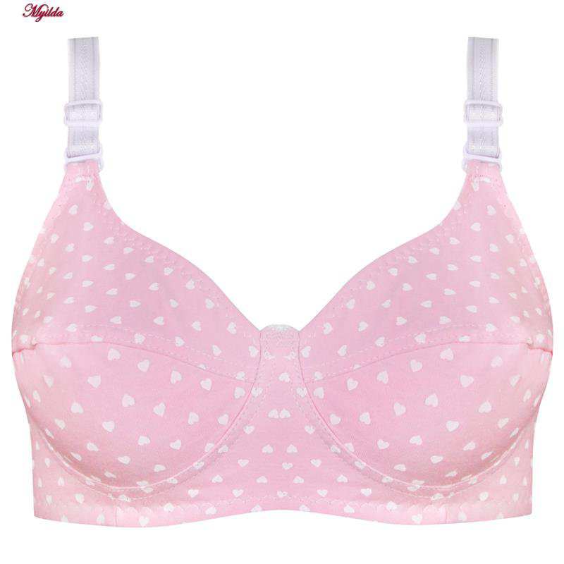 سوتین زنانه ماییلدا مدل بدون فنر قلبی کد 5039 رنگ صورتی