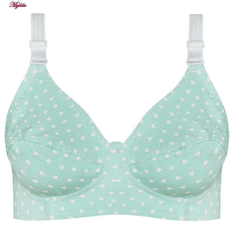 سوتین زنانه ماییلدا مدل بدون فنر قلبی کد 5039 رنگ سبز