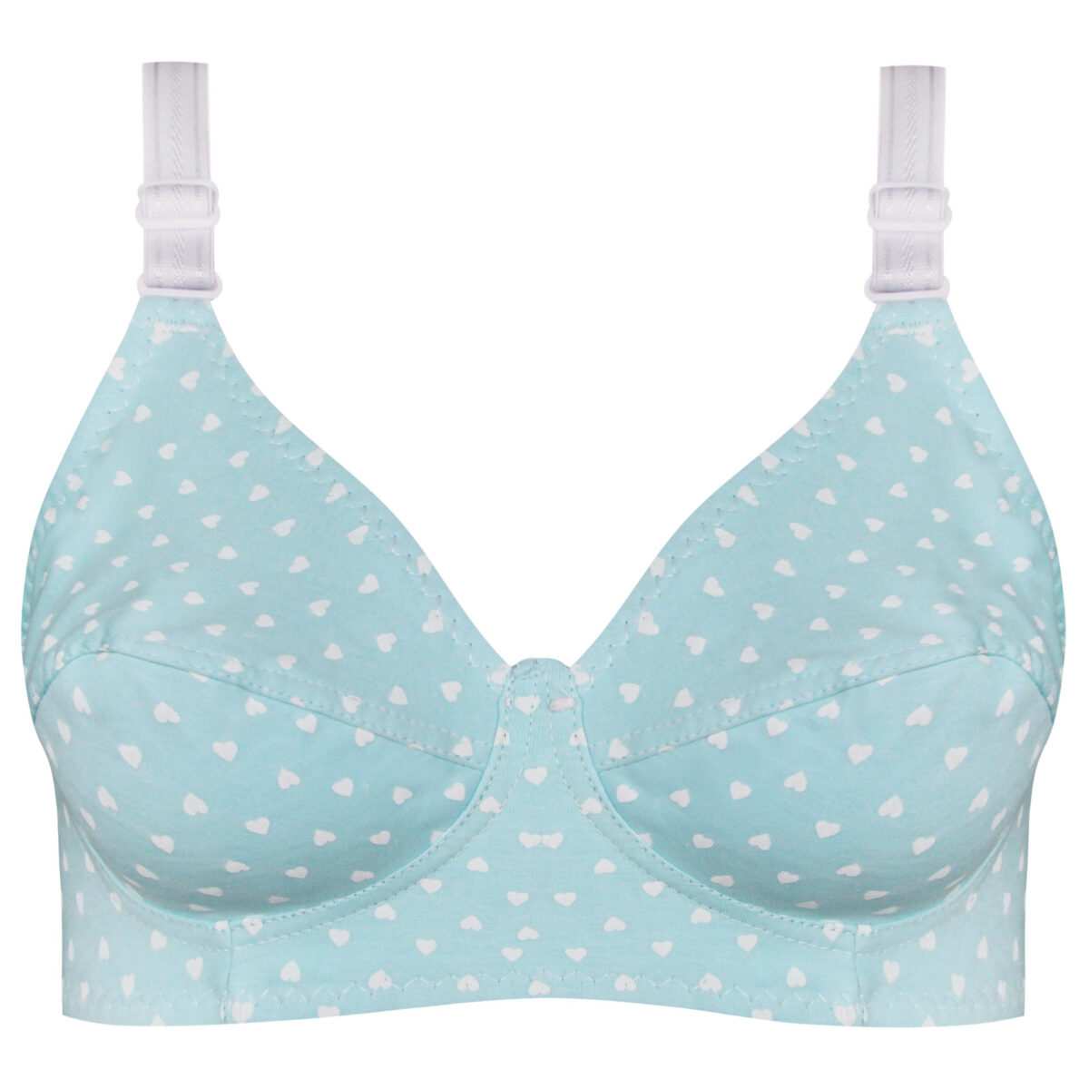 سوتین زنانه ماییلدا مدل بدون فنر قلبی کد 5039 رنگ آبی روشن