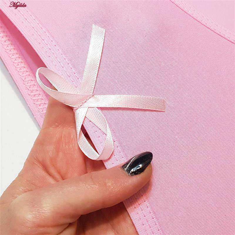 شورت زنانه ماییلدا مدل نخ پنبه پاپیون کد 5163 رنگ صورتی