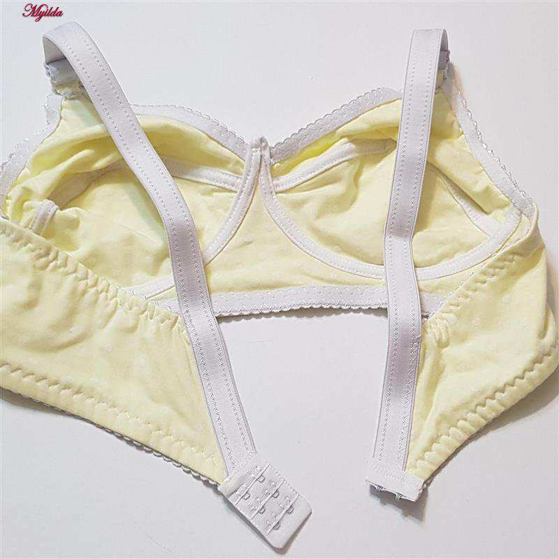 سوتین زنانه ماییلدا مدل بدون فنر کد 5039 رنگ زرد