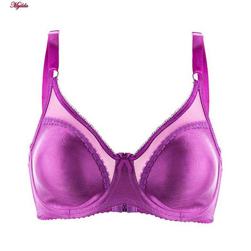 سوتین زنانه لین مدل فنردار کد 4680-743 رنگ بنفش ماییلدا