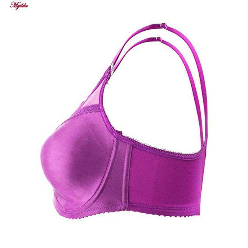 سوتین زنانه لین مدل فنردار کد 4680-743 رنگ بنفش ماییلدا