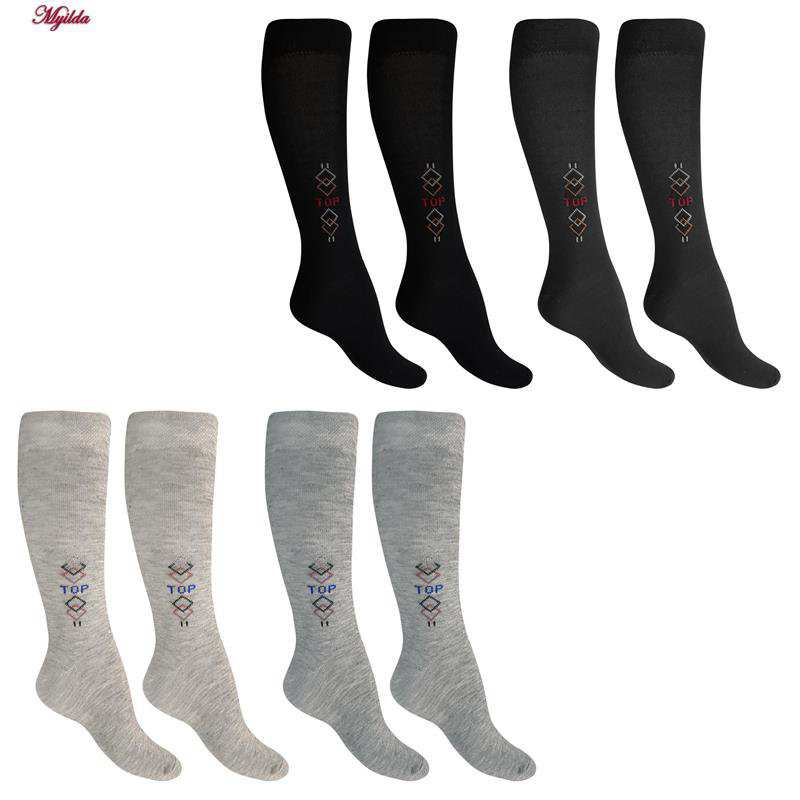 جوراب ساق بلند مردانه پنبه ای ضیاکو کد 5184-633-4 بسته 4 عددی ماییلدا