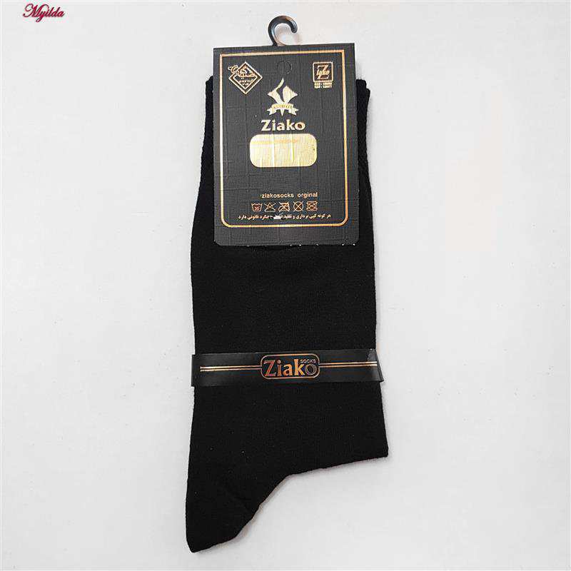 جوراب ساق بلند مردانه مدل پنبه ای مشکی ضیاکو کد 5181-337 ماییلدا
