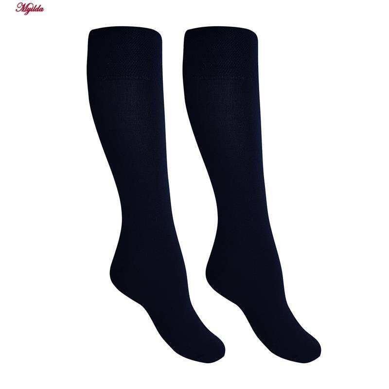 جوراب ساق بلند مردانه مدل پنبه ای سرمه ای ضیاکو کد 5181-337 ماییلدا
