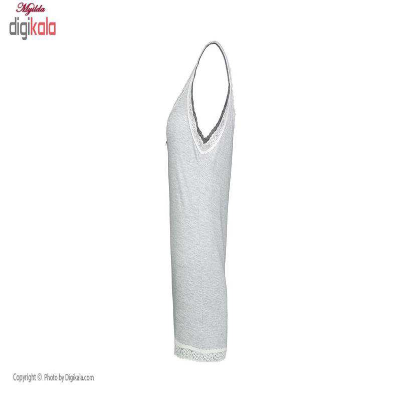 ست تاپ و شورت زنانه گیپور دار طوسی لین کد 5196-901 ماییلدا