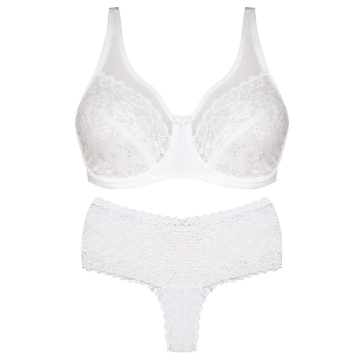 ست شورت و سوتین زنانه شاندرمن مدل Melissa سفید کد 5080-2464-03 ماییلدا