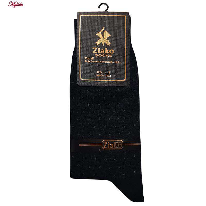 جوراب ساق بلند مردانه مدل پنبه ای خال خال مشکی ضیاکو کد 5198-337-2 ماییلدا