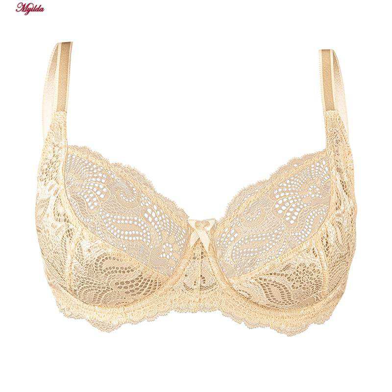 سوتین زنانه مدل فنردار توری کرم لین کد 4680-511 ماییلدا