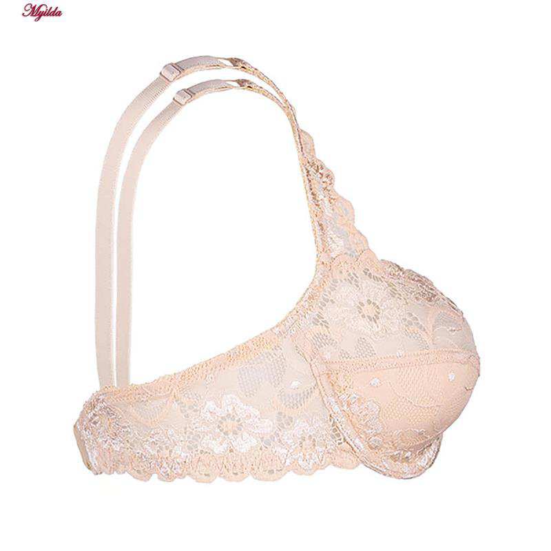 سوتین زنانه فانتزی فنردار کرم لین کد 4680-415 ماییلدا