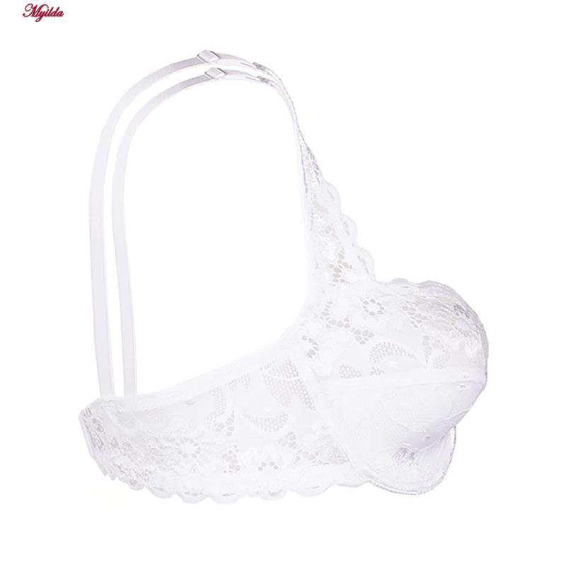 سوتین زنانه فانتزی فنردار سفید لین کد 4680-415 ماییلدا