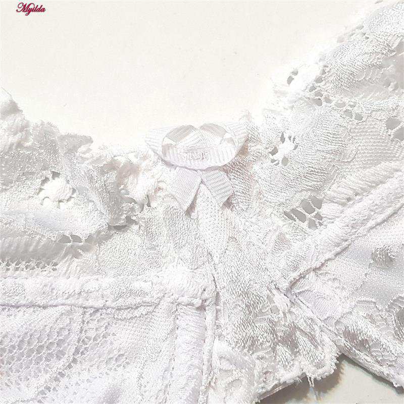 سوتین زنانه فانتزی فنردار سفید لین کد 4680-415 ماییلدا