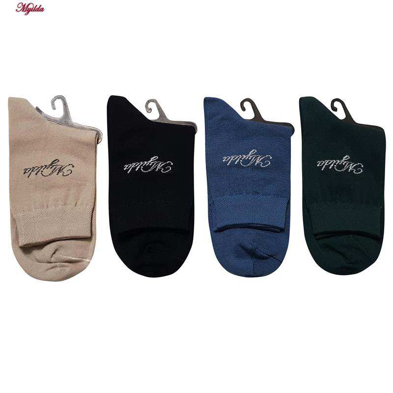 جوراب نیم ساق مردانه ماییلدا مدل پنبه کد 3630-182-1 بسته 4 عددی