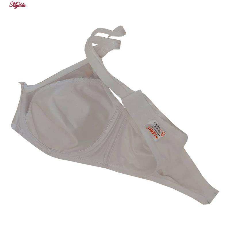 سوتین زنانه پرسی فنردار سفید لین مدل 4680-743 ماییلدا
