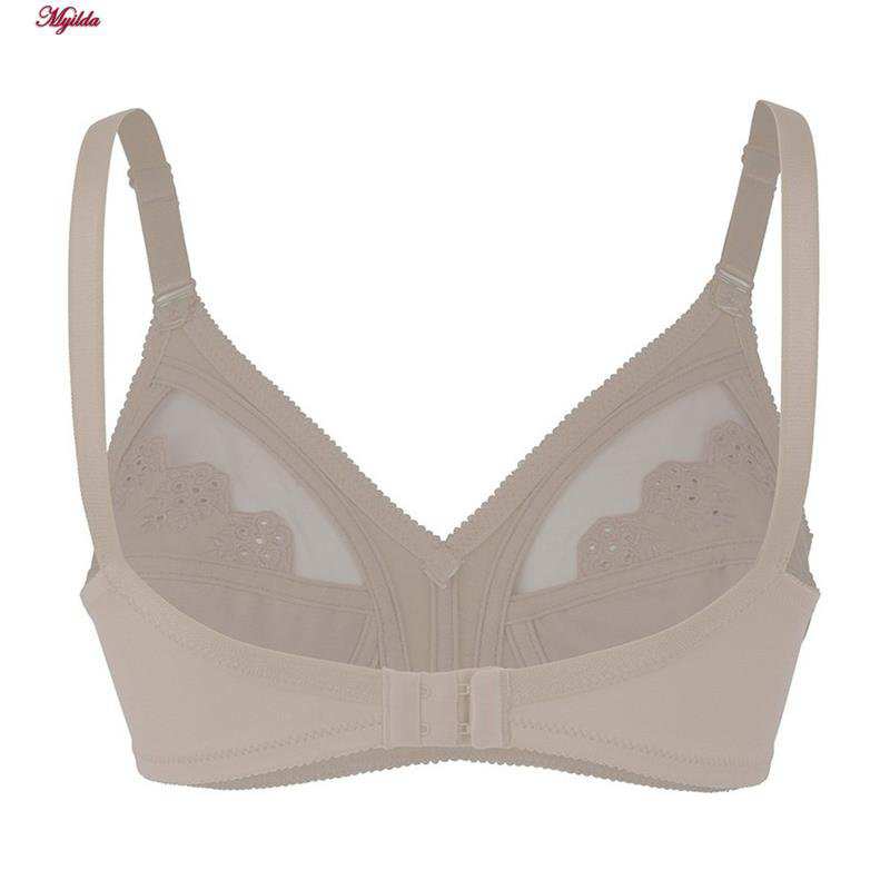 سوتین زنانه سه تکه گلدوزی کرم لین کد 4680-400 ماییلدا