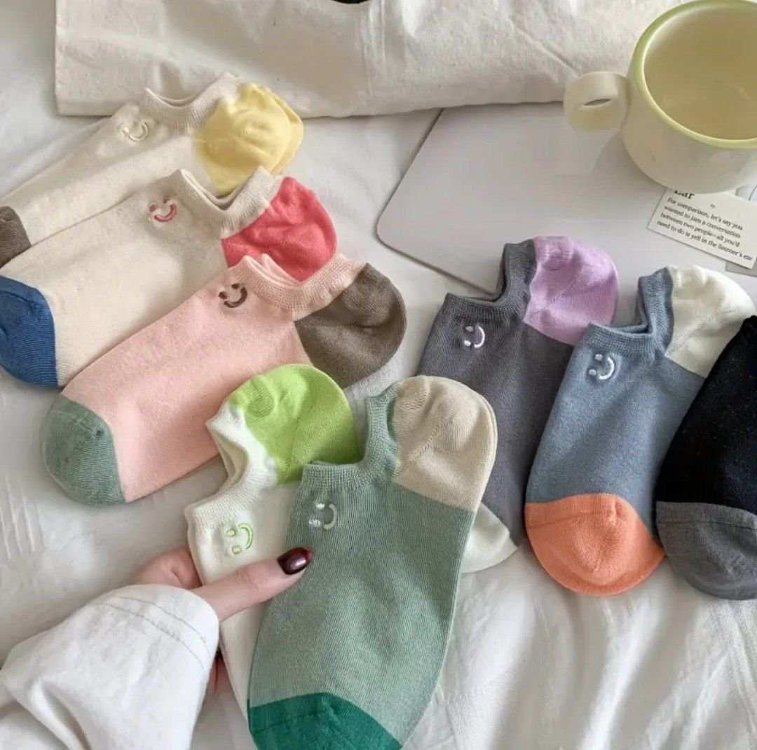 جوراب زیرقوزکی گلدوزی لبخند کد r-1636 ماییلدا