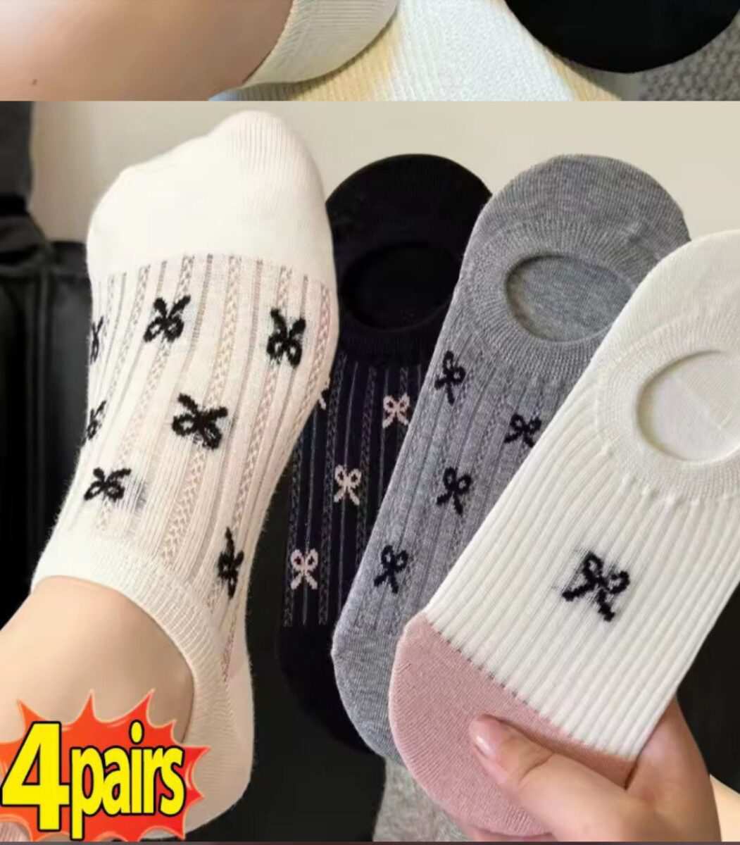 جوراب قوزکی توری پاپیون کد R-1637 ماییلدا