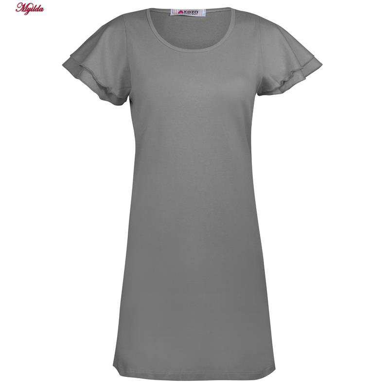 پیراهن یقه گرد زنانه رنگ طوسی کوزا مدل 9230 ماییلدا