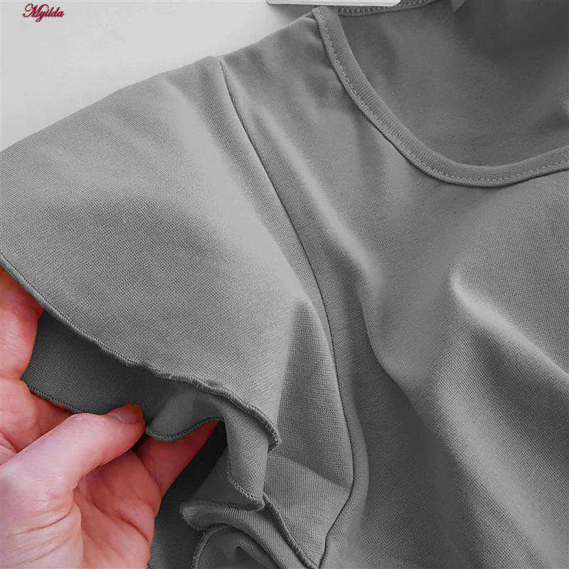 پیراهن یقه گرد زنانه رنگ طوسی کوزا مدل 9230 ماییلدا