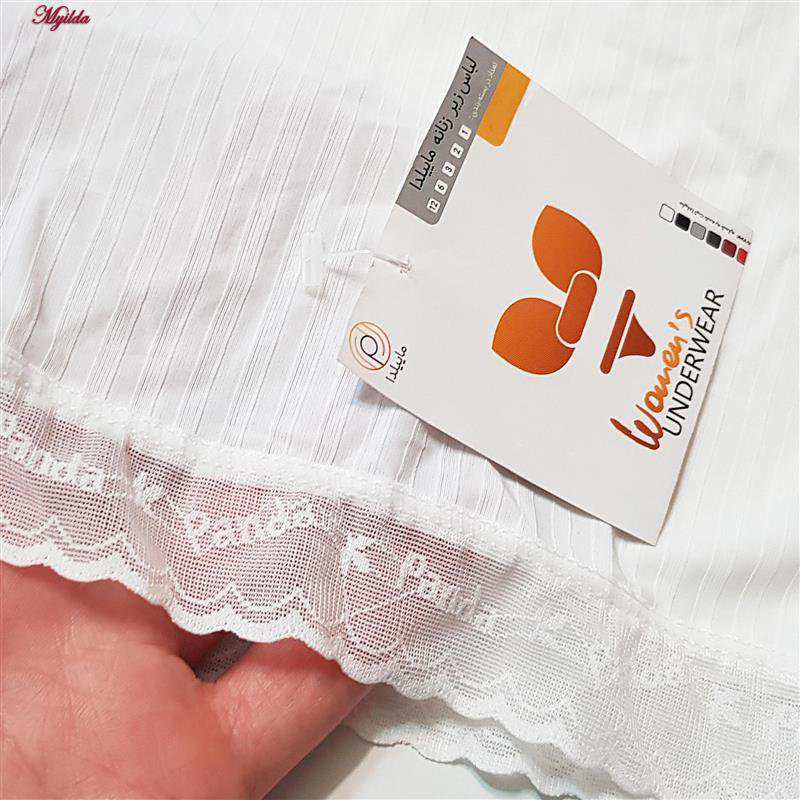 شورت زنانه مدل لبه گیپوری رنگ سفید ماییلدا کد 5263-2202