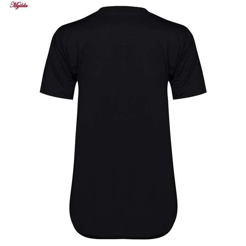 ست تی شرت و شلوار ورزشی زنانه رنگ مشکی به همراه هدبند مدل 5231-734p ماییلدا