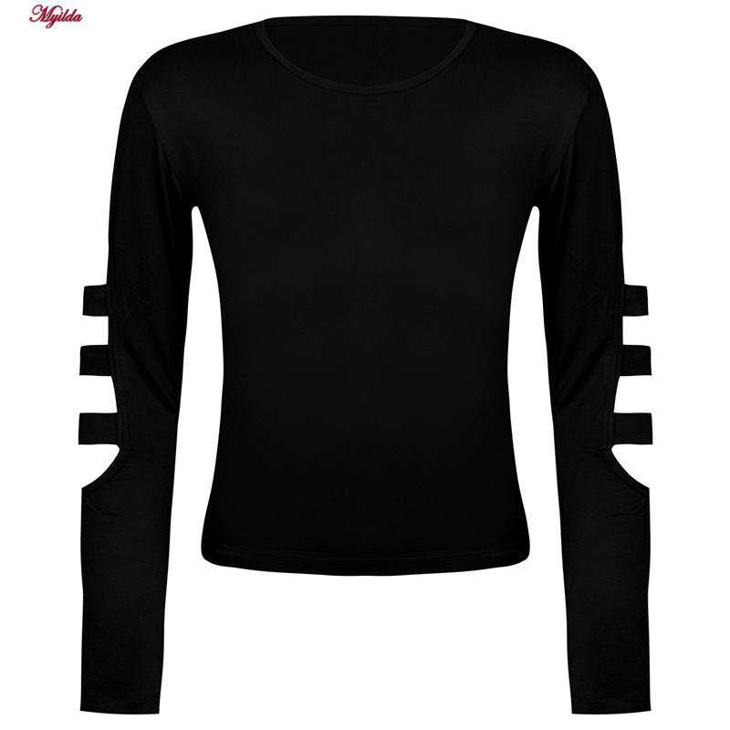 ست تی شرت آستین بلند و شلوارک ورزشی زنانه مدل ریلی رنگ مشکی کد 5226-696p ماییلدا