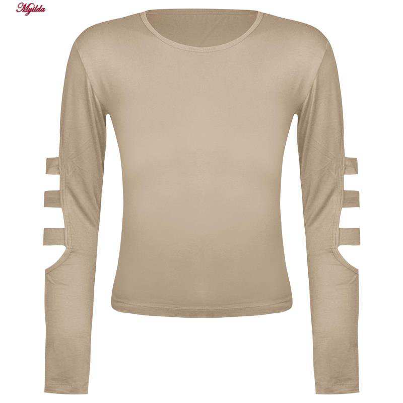 ست تی شرت آستین بلند و شلوارک ورزشی زنانه مدل ریلی رنگ کرم کد 5226-696p ماییلدا