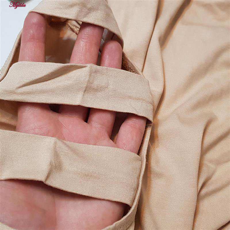 ست تی شرت آستین بلند و شلوارک ورزشی زنانه مدل ریلی رنگ کرم کد 5226-696p ماییلدا