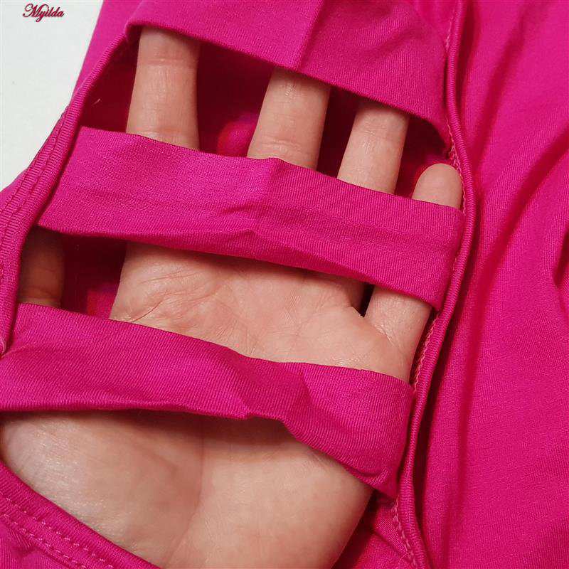 ست تی شرت آستین بلند و شلوارک ورزشی زنانه مدل ریلی رنگ سرخابی کد 5226-696p ماییلدا